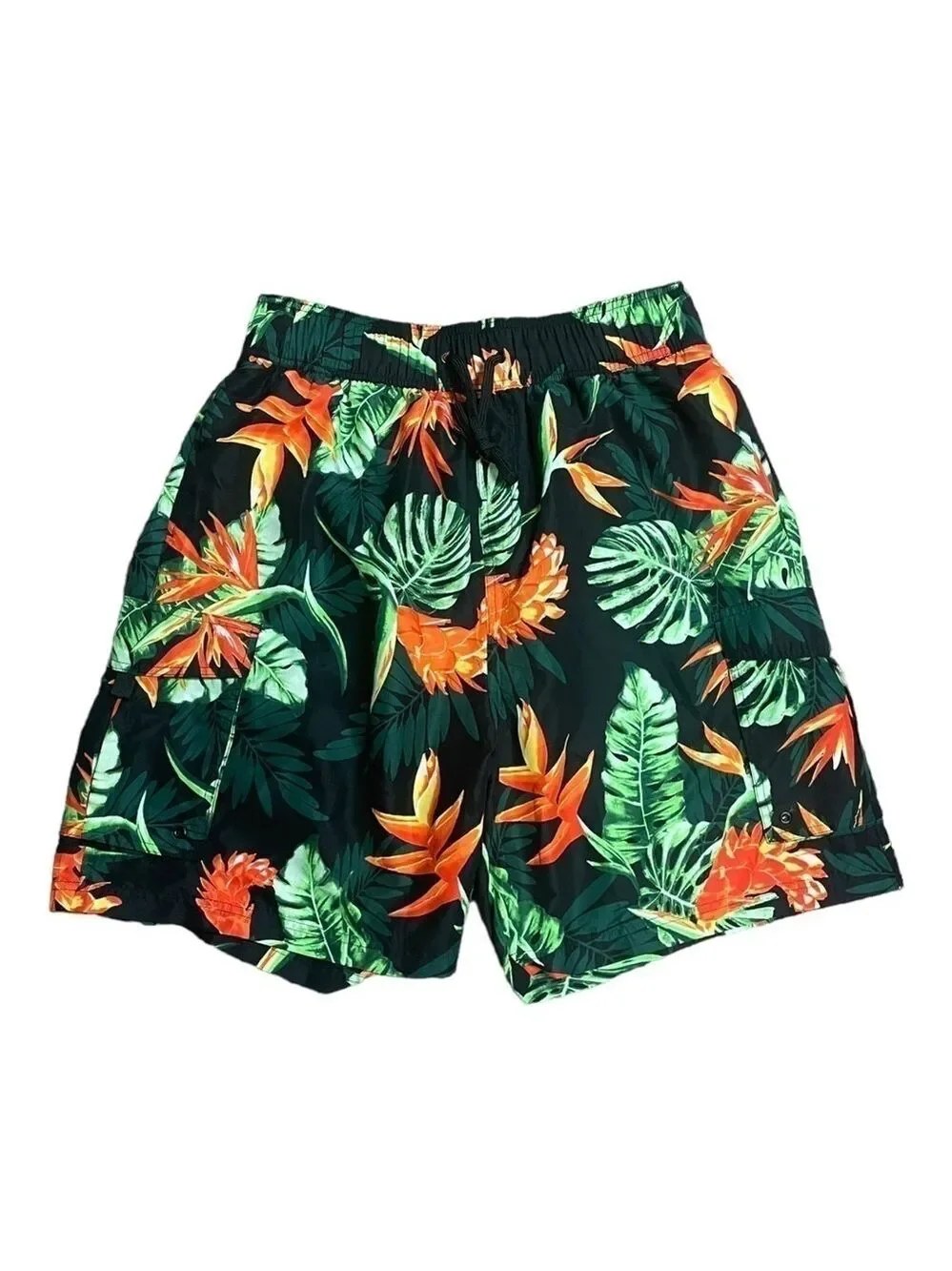 KS Island Cargo Swim Trunks Big Men's XL Tropical Print